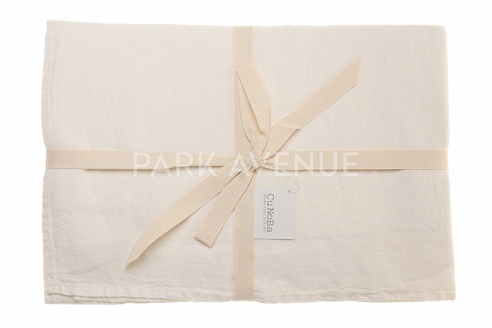 LIL CUNOBA Скатерть льняная, 170x320, 100% лен ,Owhite